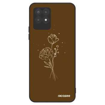 Hülle für Realme 8i - Brown flowers