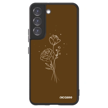 Hülle für Samsung Galaxy S22 5G - Brown flowers