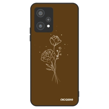 Hülle für Realme 9 Pro 5G - Brown flowers