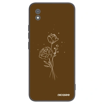 Picasee Realme C11 (2021) Hülle - Schwarzes Silikon - Brown flowers