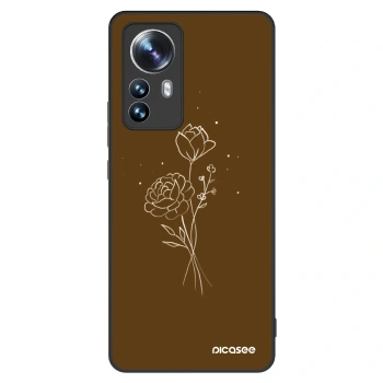 Hülle für Xiaomi 12 Pro - Brown flowers