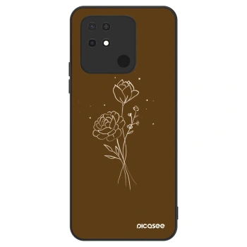 Hülle für Xiaomi Redmi 10C - Brown flowers