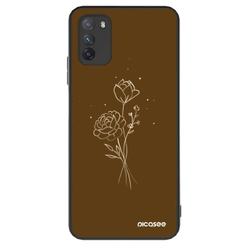 Hülle für Xiaomi Poco M3 - Brown flowers