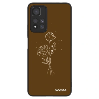 Hülle für Xiaomi Redmi Note 11 Pro+ 5G - Brown flowers
