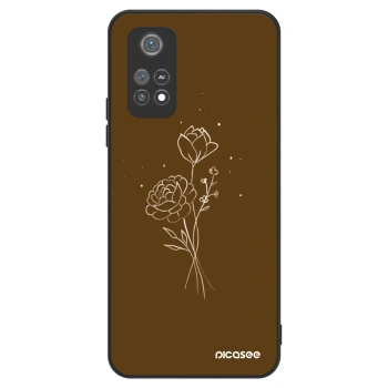 Hülle für Xiaomi Poco M4 Pro - Brown flowers