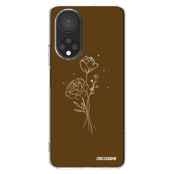 Picasee Honor X7 Hülle - Transparentes Silikon - Brown flowers