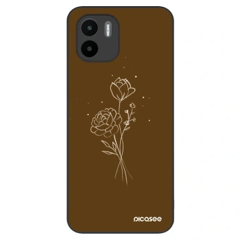 Hülle für Xiaomi Redmi A1 - Brown flowers