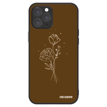 Picasee ULTIMATE CASE MagSafe für Apple iPhone 12 Pro Max - Brown flowers