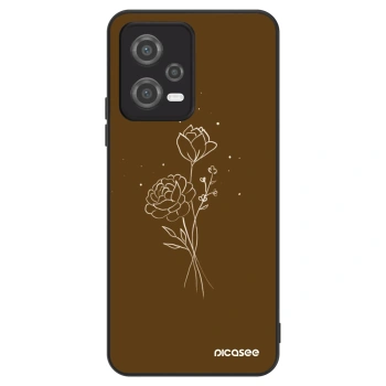Hülle für Xiaomi Poco X5 - Brown flowers