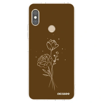 Hülle für Xiaomi Redmi Note 5 Global - Brown flowers