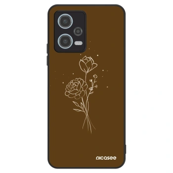 Hülle für Xiaomi Redmi Note 12 5G - Brown flowers