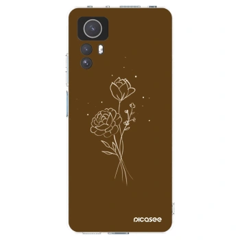 Picasee Xiaomi Redmi Note 12S Hülle - Transparentes Silikon - Brown flowers