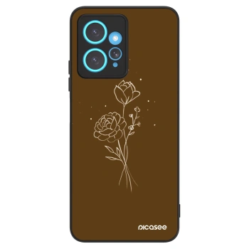 Hülle für Xiaomi Redmi Note 12 4G - Brown flowers