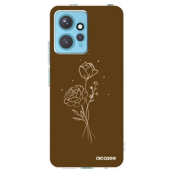 Picasee Xiaomi Redmi Note 12 4G Hülle - Transparentes Silikon - Brown flowers