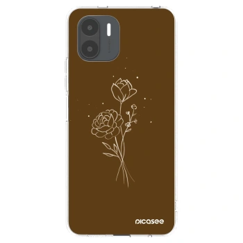 Picasee Xiaomi Redmi A2 Hülle - Transparentes Silikon - Brown flowers