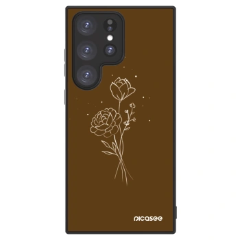 Picasee ULTIMATE CASE PowerShare für Samsung Galaxy S23 Ultra 5G - Brown flowers