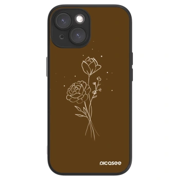 Picasee ULTIMATE CASE MagSafe für Apple iPhone 15 - Brown flowers