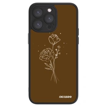 Picasee ULTIMATE CASE MagSafe für Apple iPhone 15 Pro Max - Brown flowers