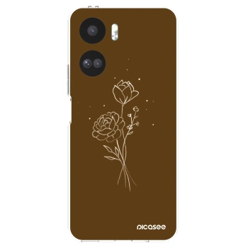 Picasee Honor 90 Lite 5G Hülle - Transparentes Silikon - Brown flowers