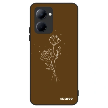 Hülle für Realme C33 (2023) - Brown flowers