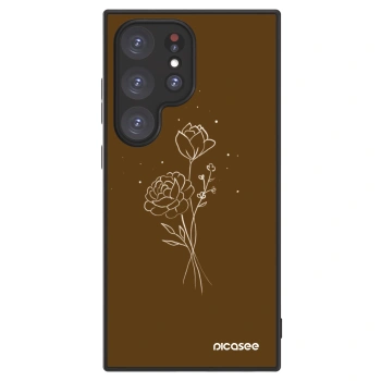 Hülle für Samsung Galaxy S24 Ultra S928B 5G - Brown flowers