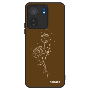 Hülle für Xiaomi Redmi 13C 4G - Brown flowers