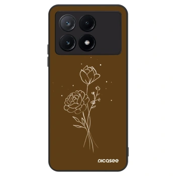 Hülle für Xiaomi Poco X6 Pro - Brown flowers