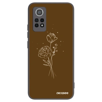 Picasee Xiaomi Redmi Note 12 Pro 4G Hülle - Schwarzes Silikon - Brown flowers