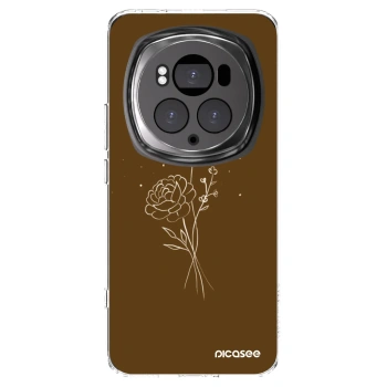 Picasee Honor Magic6 Pro Hülle - Transparentes Silikon - Brown flowers
