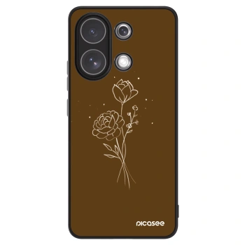Hülle für Xiaomi Redmi Note 13 4G - Brown flowers
