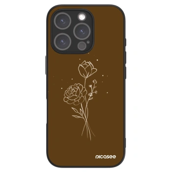 Picasee ULTIMATE CASE MagSafe für Apple iPhone 16 Pro - Brown flowers