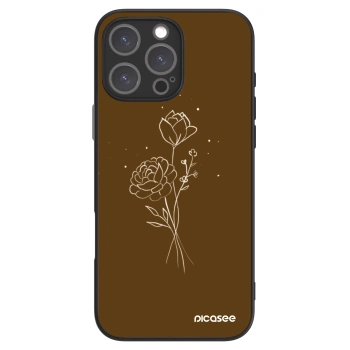 Picasee ULTIMATE CASE MagSafe für Apple iPhone 16 Pro Max - Brown flowers