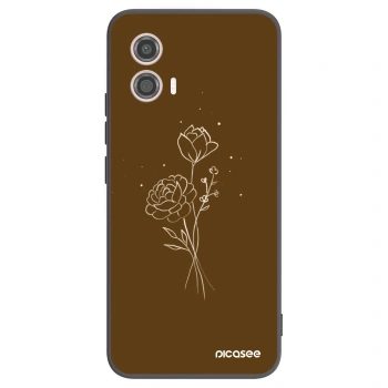 Hülle für Motorola Moto G53 5G - Brown flowers