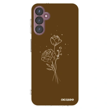 Picasee Samsung Galaxy A05s A057G Hülle - Transparentes Silikon - Brown flowers