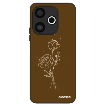 Hülle für Xiaomi Redmi 13 4G - Brown flowers