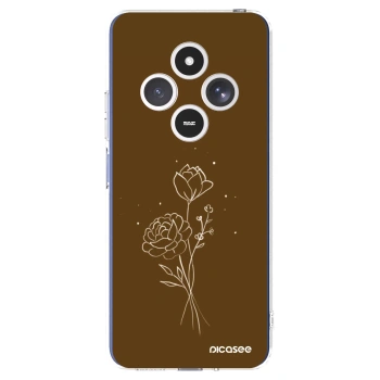 Picasee Xiaomi Redmi 14C Hülle - Transparentes Silikon - Brown flowers