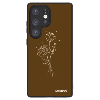 Picasee ULTIMATE CASE PowerShare für Samsung Galaxy S25 Ultra 5G - Brown flowers