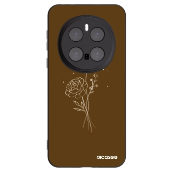 Picasee Honor Magic7 Pro 5G Hülle - Schwarzes Silikon - Brown flowers
