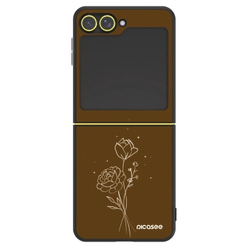 Hülle für Samsung Galaxy Z Flip6 5G - Brown flowers