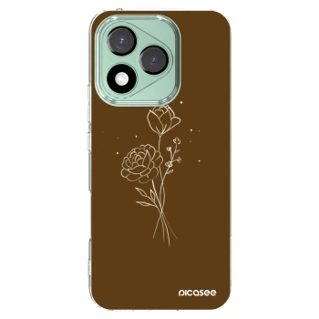 Picasee Honor 400 Lite 5G Hülle - Transparentes Silikon - Brown flowers