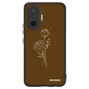 Hülle für Xiaomi Poco F7 5G - Brown flowers