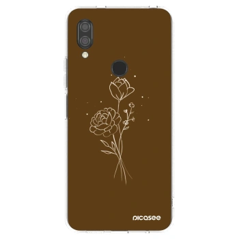 Picasee Xiaomi Redmi 7 Hülle - Transparentes Silikon - Brown flowers