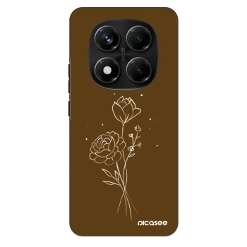 Hülle für Xiaomi Redmi Note 14 Pro+ 5G - Brown flowers