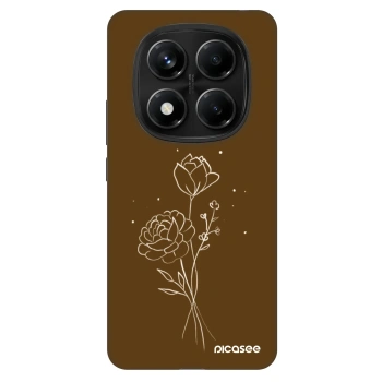 Hülle für Xiaomi Redmi Note 14 Pro 5G - Brown flowers