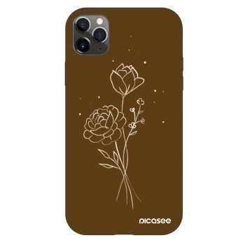 Hülle für Apple iPhone 11 Pro Max - Brown flowers