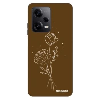 Hülle für Xiaomi Redmi Note 12 Pro 5G - Brown flowers