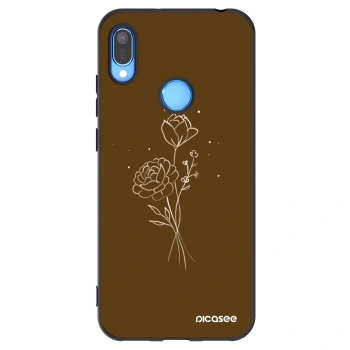 Hülle für Huawei Y6 2019 - Brown flowers
