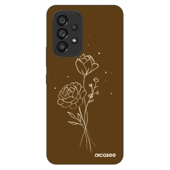 Hülle für Samsung Galaxy A53 5G A536 - Brown flowers