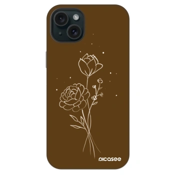 Hülle für Apple iPhone 14 Plus - Brown flowers
