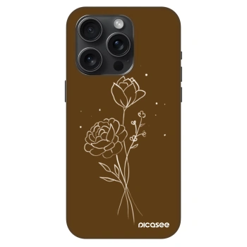 Hülle für Apple iPhone 15 Pro - Brown flowers